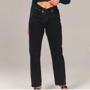 Abercrombie & Fitch Charcoal Curve Love The Dad Highrise